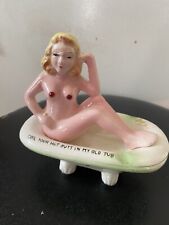Vintage 1960,s Adult Risque Porcelain Naked  Lady N Bath Tub Japan, used for sale  Shipping to South Africa