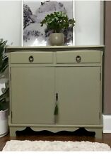 Painted Sage Green Vintage Drinks Cabinet Storage Cupboard Hallway for sale  Shipping to South Africa