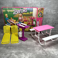 Usado, Juego de picnic Barbie 1986 vintage #7751 mesa de picnic incompleta, parrilla segunda mano  Embacar hacia Argentina