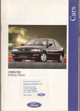 1992-93 FORD CARS UK Range 132p Folheto GRANADA SIERRA ESCORT XR3 FIESTA SCORP, usado comprar usado  Enviando para Brazil