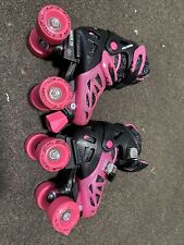 Patines cuádruples Roller Derby para niñas talla 12-2 rosa y negro princesa, usado segunda mano  Embacar hacia Argentina