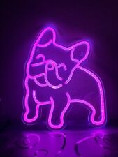 Letrero de Bulldog Francés de Neón para Decoración de Pared Rosa LED Neón Operado por USB segunda mano  Embacar hacia Argentina