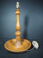 Wonderful Vintage Oak Wood Turned Table Lamp 38cm, used for sale  Shipping to South Africa