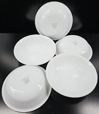 5 Corelle Enhancements Fruit Dessert Bowl Set Corning White Swirl Table Dish Lot for sale  Shipping to South Africa