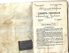 1891. libretto personale usato  Genova