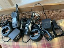 MOTOROLA CLS1410 UHF RADIO TWO WALKIE TALKIES W/3 CHARGERS & TWO BELT CLIPS, used for sale  Berlin