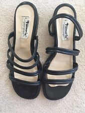 Tamaris Ladies 4-strap leather Italian- made sandals myynnissä  Leverans till Finland