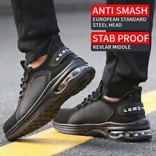 Sapatos de trabalho antiderrapantes respiráveis ultraleves, tênis de segurança masculino confortável, usado comprar usado  Enviando para Brazil