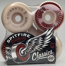Spitfire Classics Cónico 60MM Skateboard Longboard Wheels 99a Blanco/Rojo Set/4 segunda mano  Embacar hacia Argentina