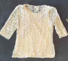 Usado, Blusa de crochê creme Christopher Banks, forrada, tamanho pequeno médio comprar usado  Enviando para Brazil