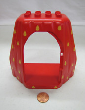 Lego Duplo STRAWBERRY RED CAVE TENT DWELLING Little Forest Friends no door for sale  Shipping to South Africa