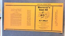 Envoltório de papel spray Barrett's Insect Kill Fly publicidade vintage da nostalgia comprar usado  Enviando para Brazil