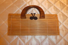 Bamboo wood clutch for sale  REIGATE