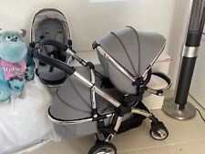 BabyStyle Egg Stroller Platinum Double/Twin With Cot, used for sale  SANDOWN