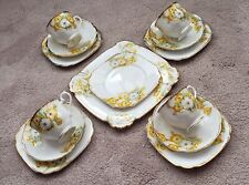 4  x Royal Albert `PETUNIA` Vintage Cups, Saucers, Plates and 1 x Cake Plate  for sale  GLASGOW