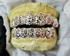Ultra Diamond Cut Grillz 10k 14k or 18k Gold, Solid Gold Custom Fitted for sale  Shipping to South Africa