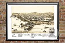 Mapa antiguo de Washburn, WI de 1886 - Arte vintage de Wisconsin, decoración histórica segunda mano  Embacar hacia Argentina