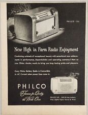 Rádios de mesa de fazenda Ad Philco impressão 1947 bateria e elétricos comprar usado  Enviando para Brazil