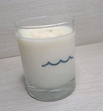 Vela de sabão antiga em terra dentro de copo de vidro feita à mão ventilação perfumada cera branca comprar usado  Enviando para Brazil