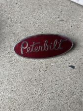 Peterbilt Front Grill Emblem 8 Inch METAL OVAL RED  ORIGINAL 20-19285 for sale  Shipping to South Africa