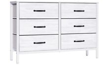 Used, 6 Drawer White Fabric Dresser 110x30x82cm Easy Assembly - Lyncohome brand NIB for sale  Shipping to South Africa