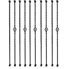 Sidasu Iron Balusters 10 pc Hollow Single Basket Double Twist Stair Spindles $93 for sale  Shipping to South Africa