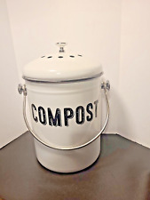 Metal enameled compost for sale  Shipping to Ireland