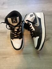 Usado, Sapato masculino Nike Air Jordan 1 médio branco sombra "preto/branco/cinza cimento" comprar usado  Enviando para Brazil
