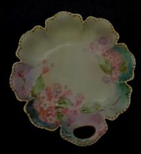 Fralda Haviland Limoges pintada à mão rosa lilás em forma de flor aro frisado, usado comprar usado  Enviando para Brazil