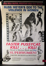 MAIS RÁPIDO, GATINHO! KILL! KILL!  POSTER DE FILME original cult Russ Meyer enrolado SS comprar usado  Enviando para Brazil