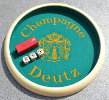 CHAMPAGNE DEUTZ Gold Lack piste de dés 1960' avec 3 dés notés Champagne Deutz, usado comprar usado  Enviando para Brazil