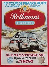 1983 Sport Automobile Press Opel Manta 42éTOUR DE FRANCE ROTHMANS Rallye NICE for sale  Shipping to South Africa
