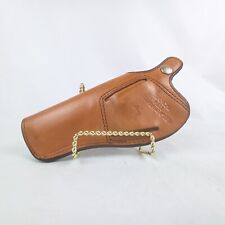 Bianchi #111 “Cyclone” Med Frame 4" Rev. Brown Leather Holster  for sale  Shipping to South Africa