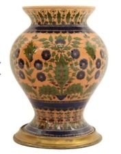 ZSOLNAY PECS circa 1880 HUNGARIAN VASE CERAMIC POT PAINTING PERSIAN STYLE  for sale  Shipping to South Africa