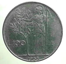 100 lire 1955 usato  Loreto
