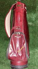 VTG Spalding Vinyl/Leather Cart Carry Golf Bag 36x11”USA 2 Zipper Pockets for sale  Shipping to South Africa