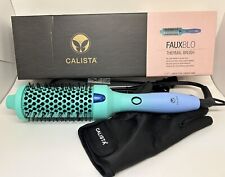 Escova térmica Calista Fauxblo 1,77" em Airless Blowout cabelo longo azul cone de neve, usado comprar usado  Enviando para Brazil