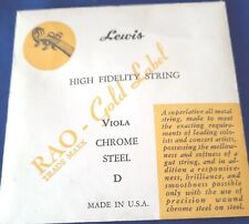 Usado, 1 Lewis Viola D Corda Aço Cromado Rao Gold Label NOS Fabricado nos EUA Vintage Anos 70  comprar usado  Enviando para Brazil