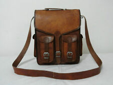  Bolso de cuero mochila mochila marrón llevar hecho a mano genuino importado vintage segunda mano  Embacar hacia Argentina