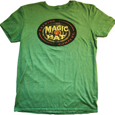 Camiseta Magic Hat Brewing Co. Cervejaria artesanal Vermont verde com logotipo masculino G, usado comprar usado  Enviando para Brazil