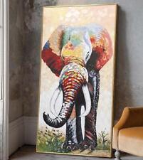 48"Home wall Decor Modern High Quality Handmade oil painting on canvas-elephant for sale  Shipping to Canada