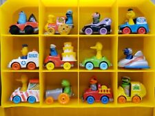 VINTAGE 1980s Sesame Street School Bus Car Case w/ 12 Hasbro Muppet Metal Cars for sale  Shipping to South Africa