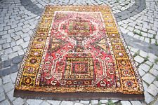 Excelente alfombra turca de cama Nuzumla 4'3 x 6'2 pies Anatolia larga cama de pila Alfombra Yatak segunda mano  Embacar hacia Argentina