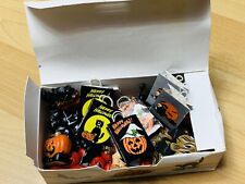 Used, Vtg Box Halloween Cake Cupcake  Plastic Toppers Picks Decor 60s 70s 80s Mini for sale  Shipping to South Africa