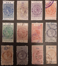 (NZL-137) NOVA ZELÂNDIA QV SELO IMPOSTO Receita Usado CONJUNTO de 13 selos, usado comprar usado  Enviando para Brazil