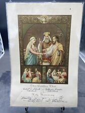 Arte iconografia laminada de certidão de casamento da Igreja Católica Romana 1939 comprar usado  Enviando para Brazil