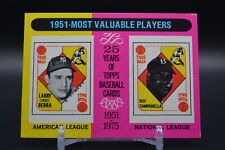 1975 Topps Baseball 1951 - Los jugadores más valiosos Yogi Berra Roy Campanella #189 segunda mano  Embacar hacia Mexico