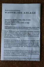 Warnblink anlage bedienungsanl gebraucht kaufen  Hamburg