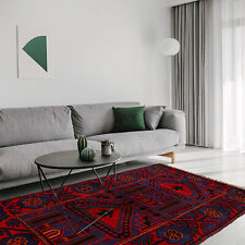 Tapete azul tradicional afegão feito à mão sala de estar tapete balochi 2'8 x 4'4 pés - R23748 comprar usado  Enviando para Brazil