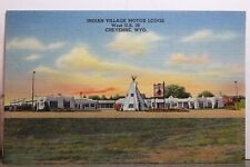 Usado, Cartão postal antigo vintage Wyoming WY Cheyenne Indian Village Motor Lodge PC comprar usado  Enviando para Brazil